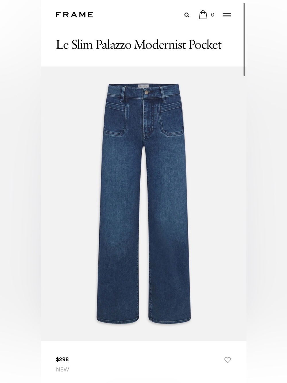 Frame - Le Slim Palazzo Modernist Pocket